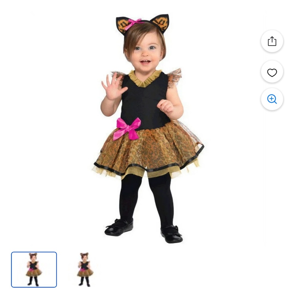 Leopard Print Toddler Costume with Ears